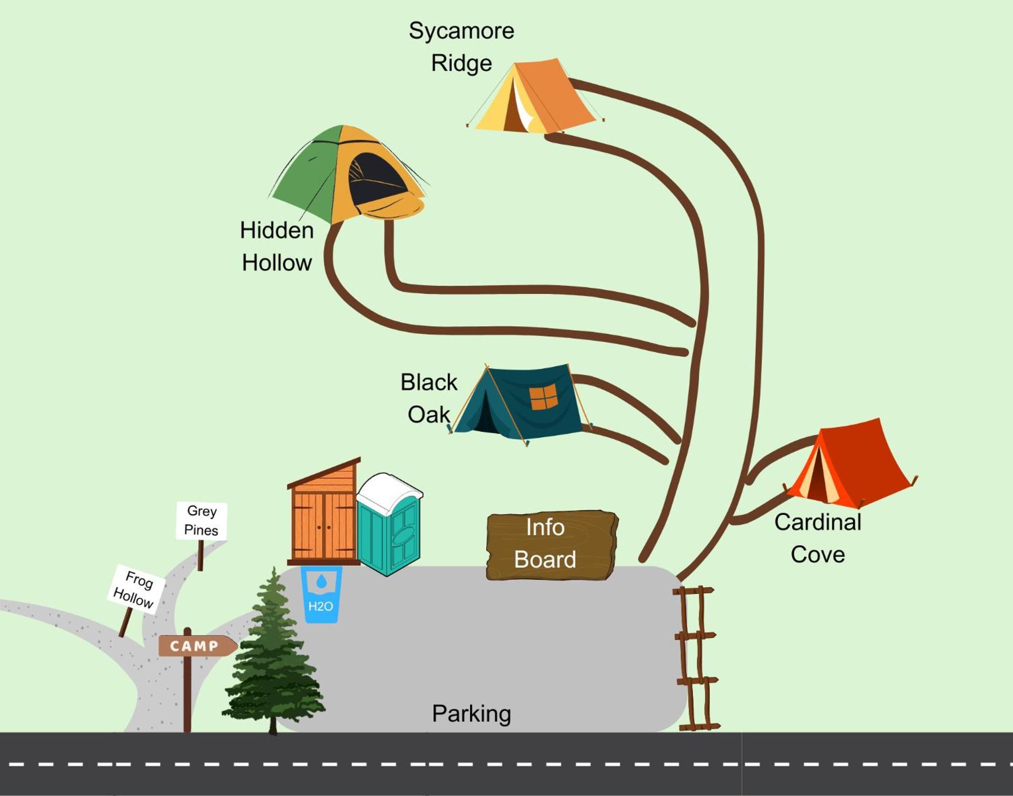 Cardinal Cove Campsite At Hocking Vacations - Tent Not Included Logan Eksteriør bilde